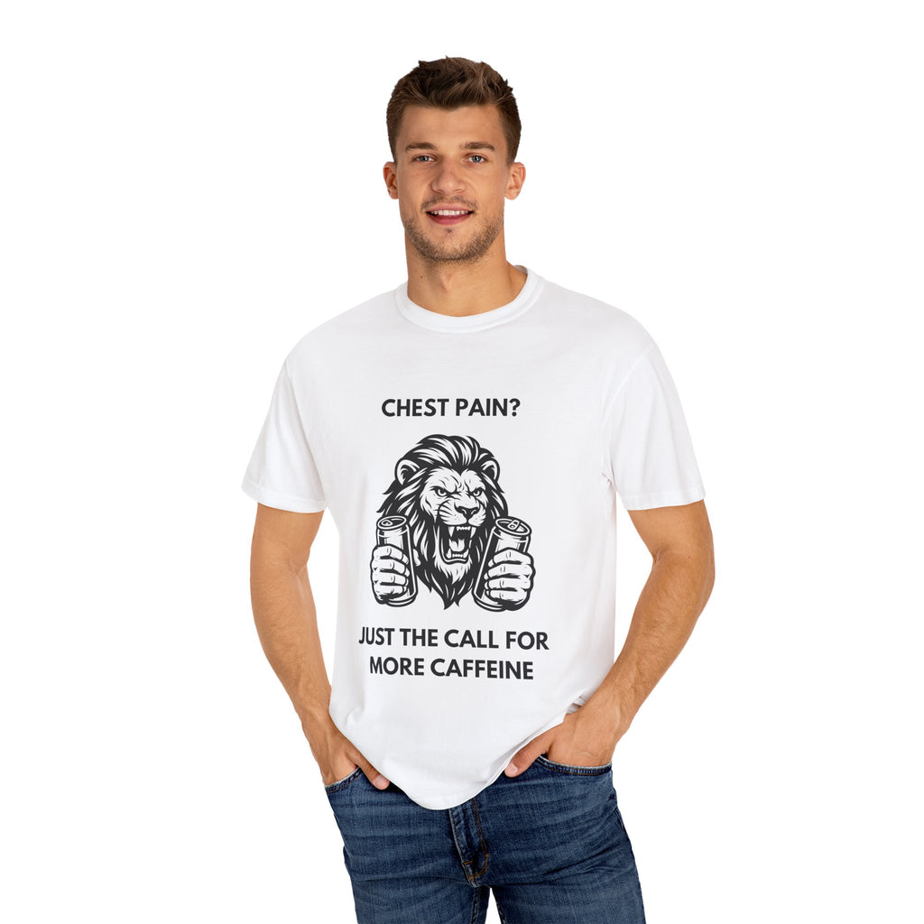 Caffeinated Lion T-Shirt - White