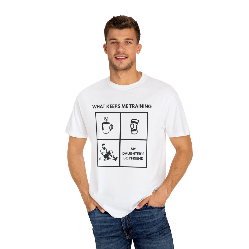 What Keeps Dad Going T-shirt - White